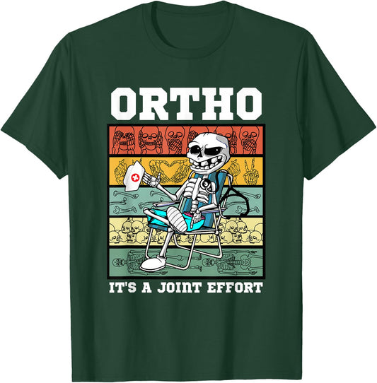 Ortho It's A Joint Effort Bone Humor Orthopedic Nurse Doctor T-Shirt - T-Shirt | Forest