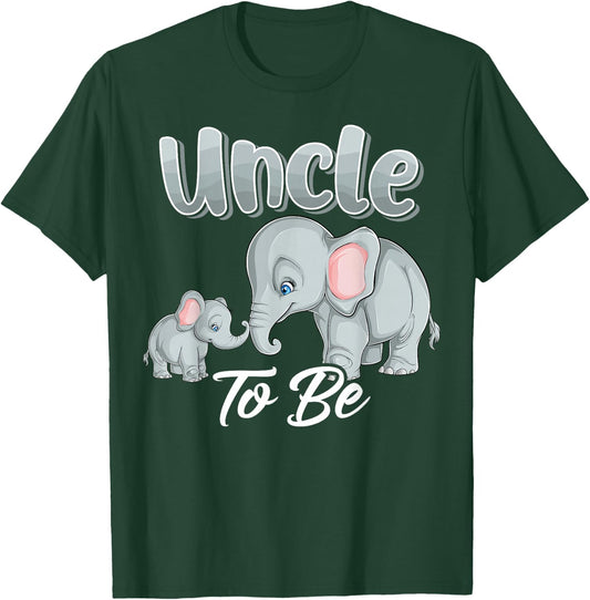Soon Uncle To Be Elephants For Baby Shower Gender Reveal Men T-Shirt - T-Shirt | Forest
