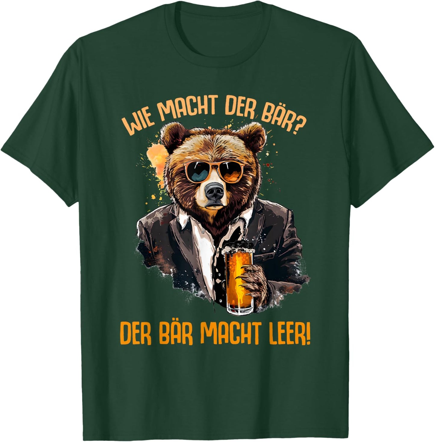 Funny Bear Empty Party Alcohol Malle Saying T-Shirt - T-Shirt | Forest