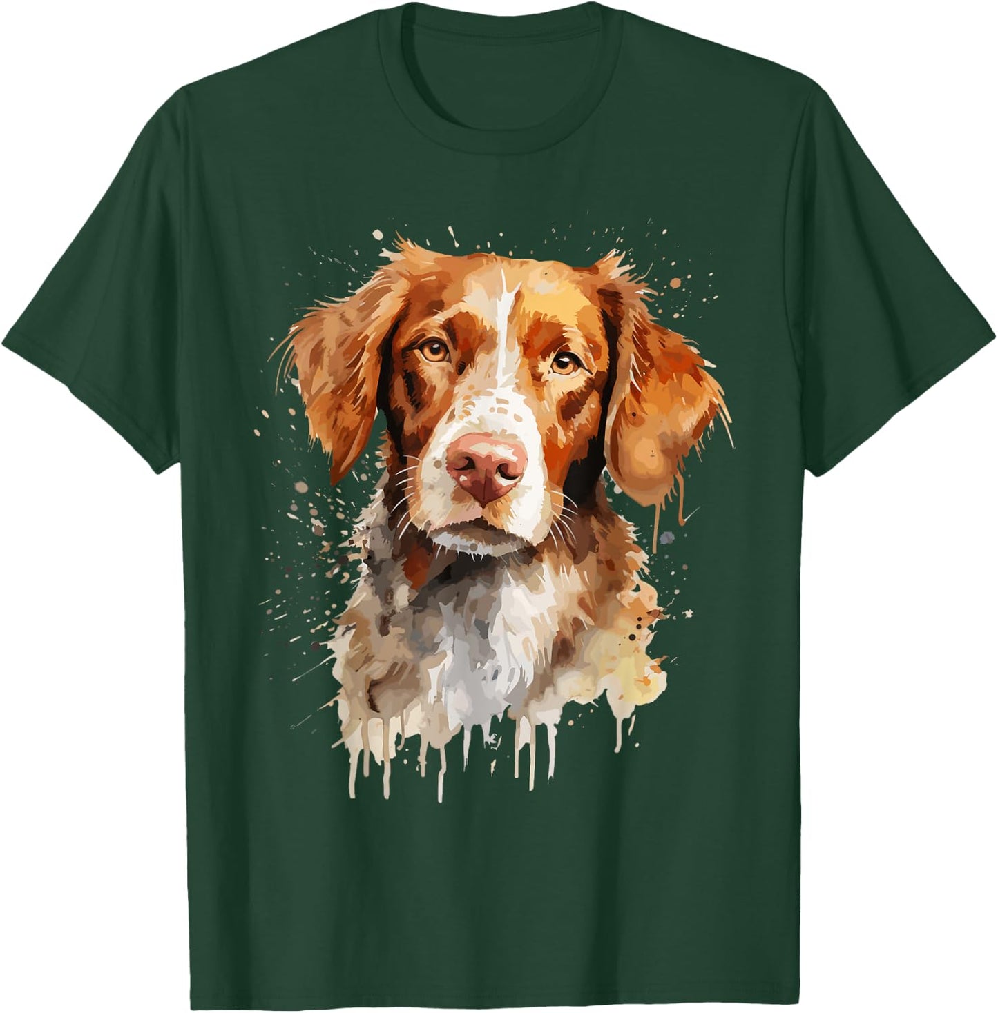 Brittany Spaniel Lovers Design Pop Art Brittany Spaniel Dog Women Girls Kids T-Shirt - T-Shirt | Forest