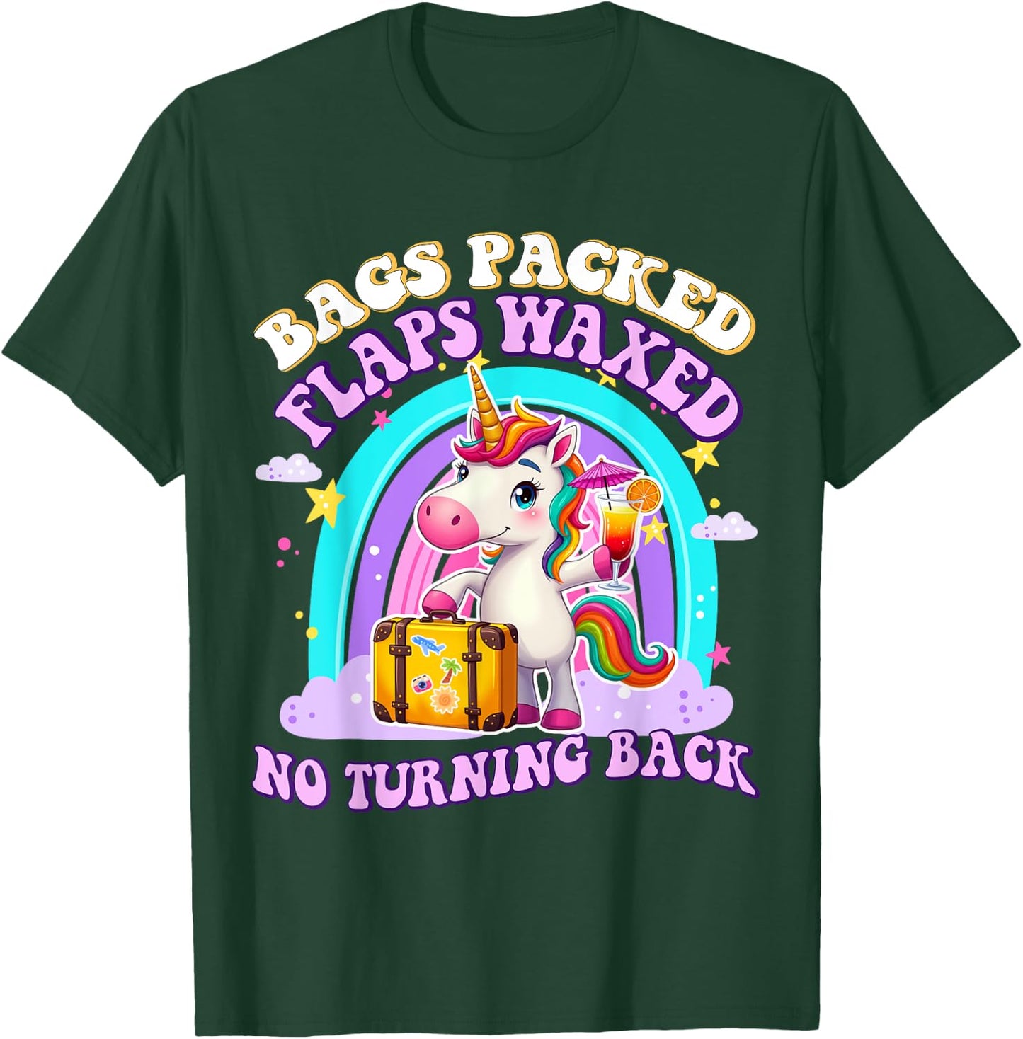 Unicorn inappropriate Adult Funny Trip Travel Girls Vacation T-Shirt - T-Shirt | Forest