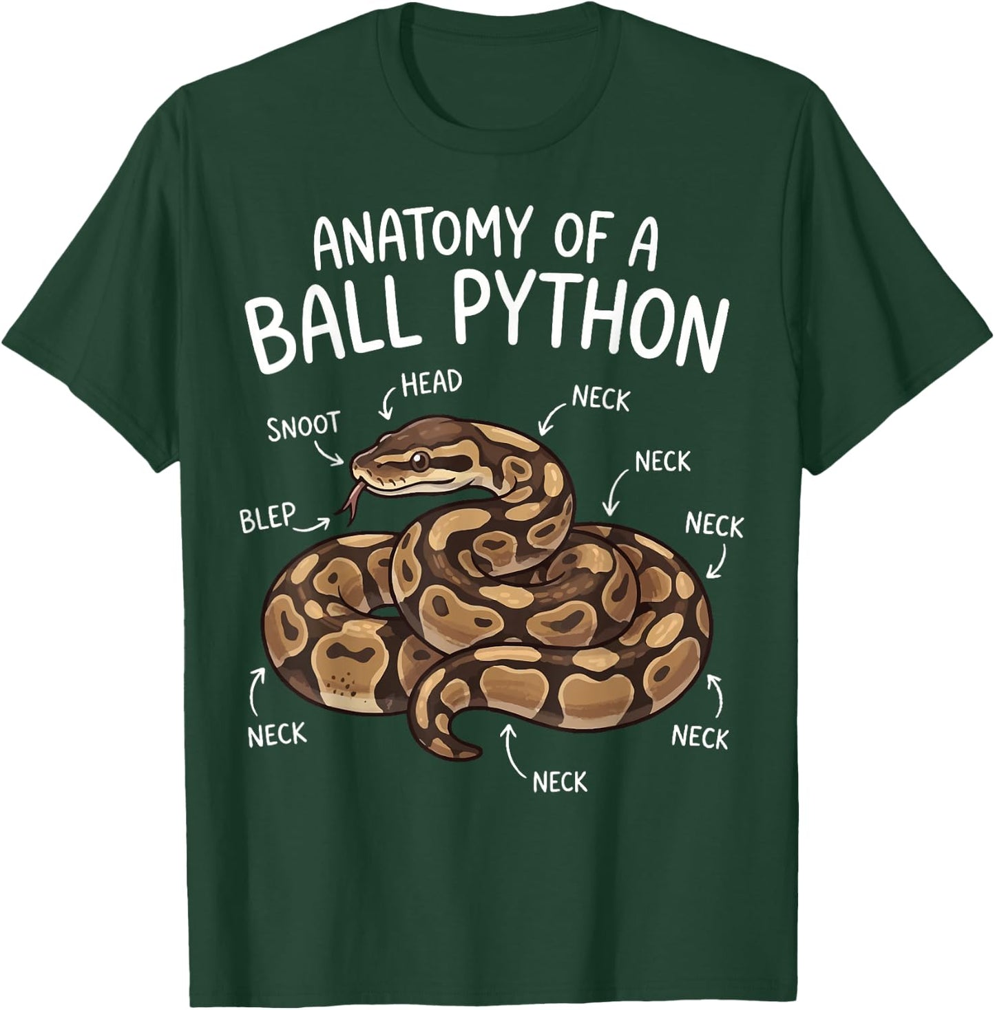 Anatomy of A Ball Python T-Shirt - T-Shirt | Forest