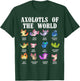 Axolotls of the World Mexican Salamander Chart Amphibian T-Shirt - T-Shirt | Forest