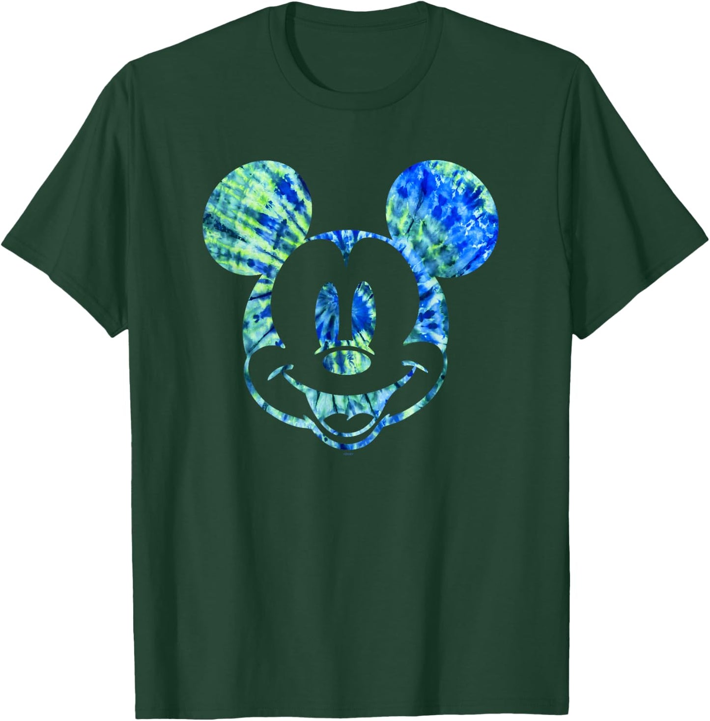 Disney Mickey Mouse Green Tie Dye T-Shirt - T-Shirt | Forest