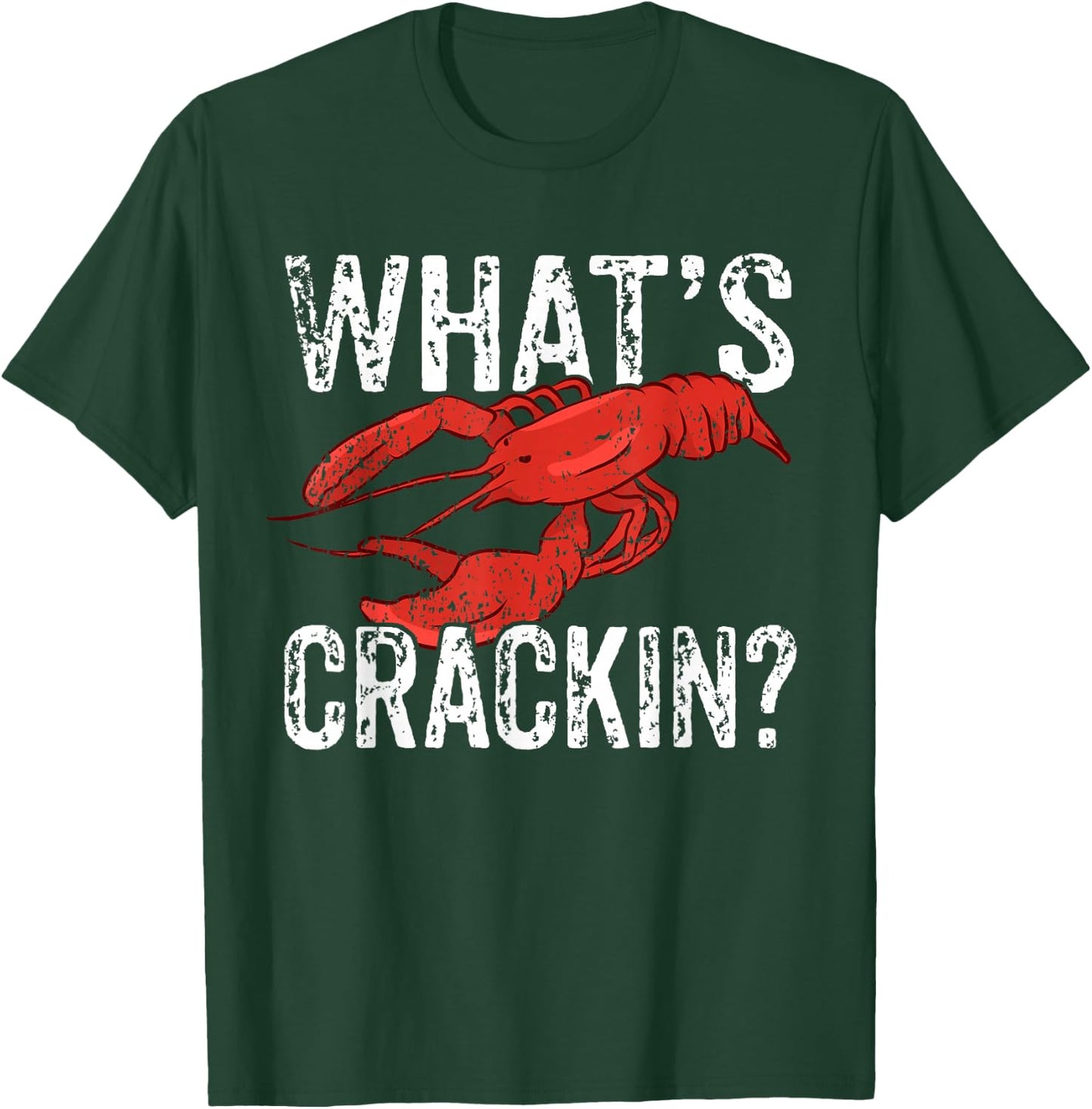 Funny Lobster Seafood Lover I What's Crackin I Lobster Lover T-Shirt - T-Shirt | Forest