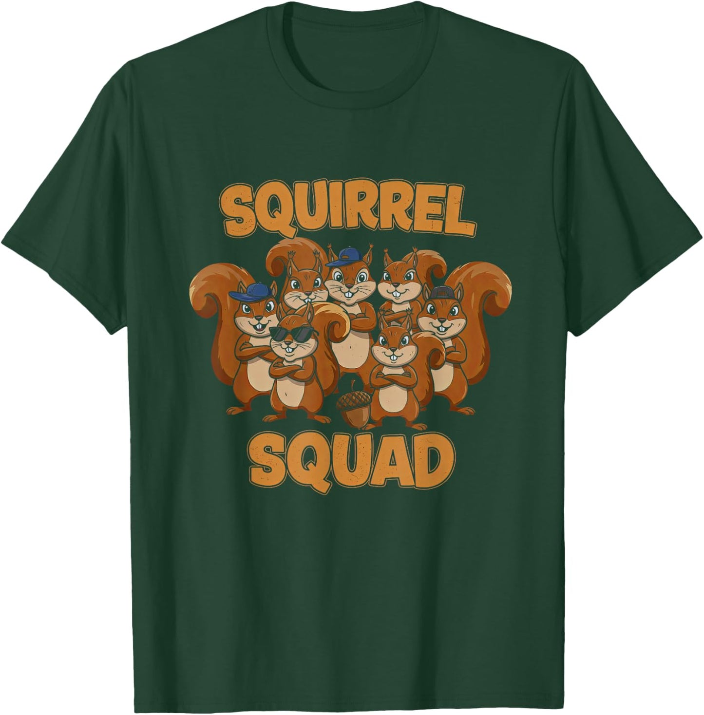 Squirrel Squad Funny Design T-Shirt - T-Shirt | Forest