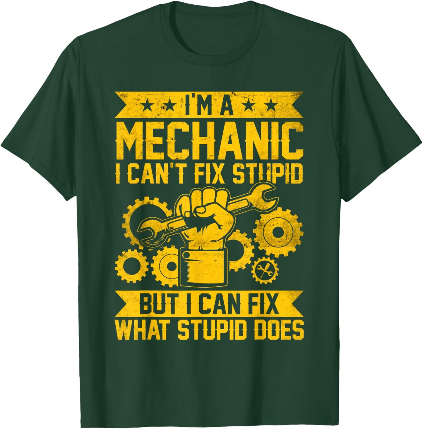 Funny Car Mechanic Engineer Men Women Kids Auto Mechanic T-Shirt - T-Shirt | Forest