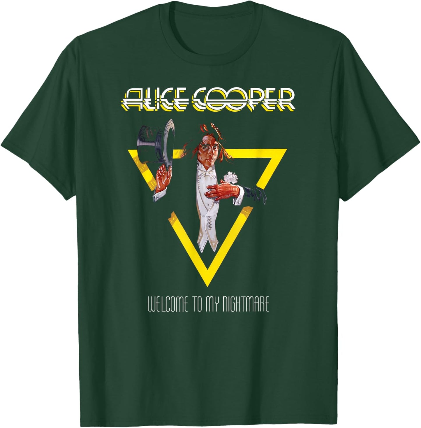 Alice Cooper – Welcome to My Nightmare Yellow Triangle Small T-Shirt - T-Shirt | Forest