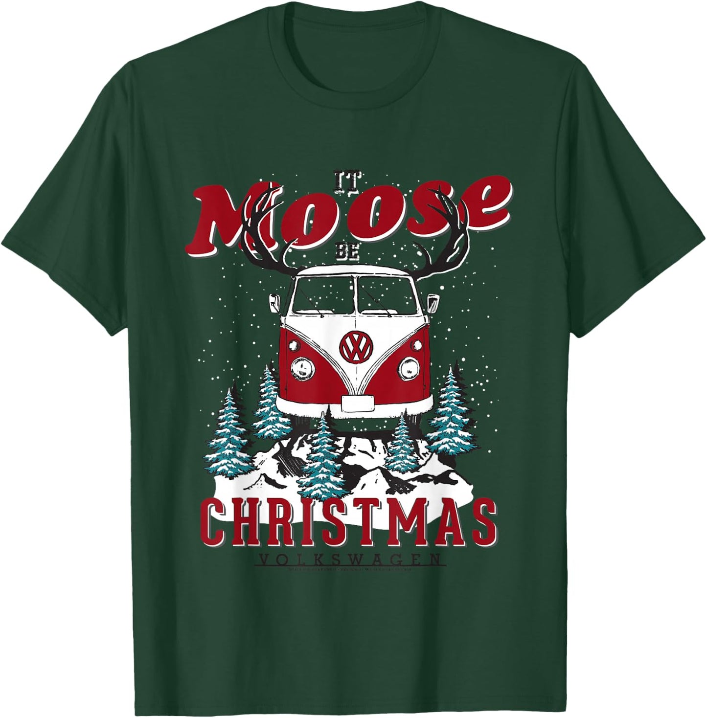 Volkswagen It Moose Be Christmas T-Shirt - T-Shirt | Forest