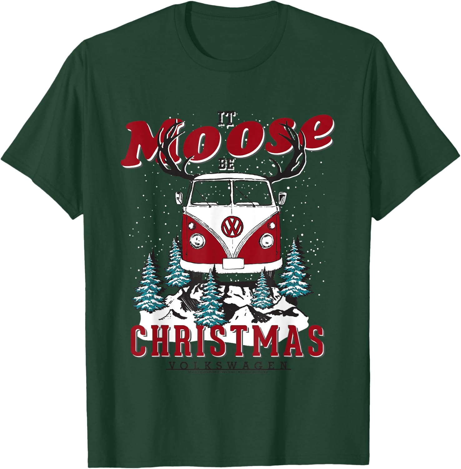 Volkswagen It Moose Be Christmas T-Shirt - T-Shirt | Forest
