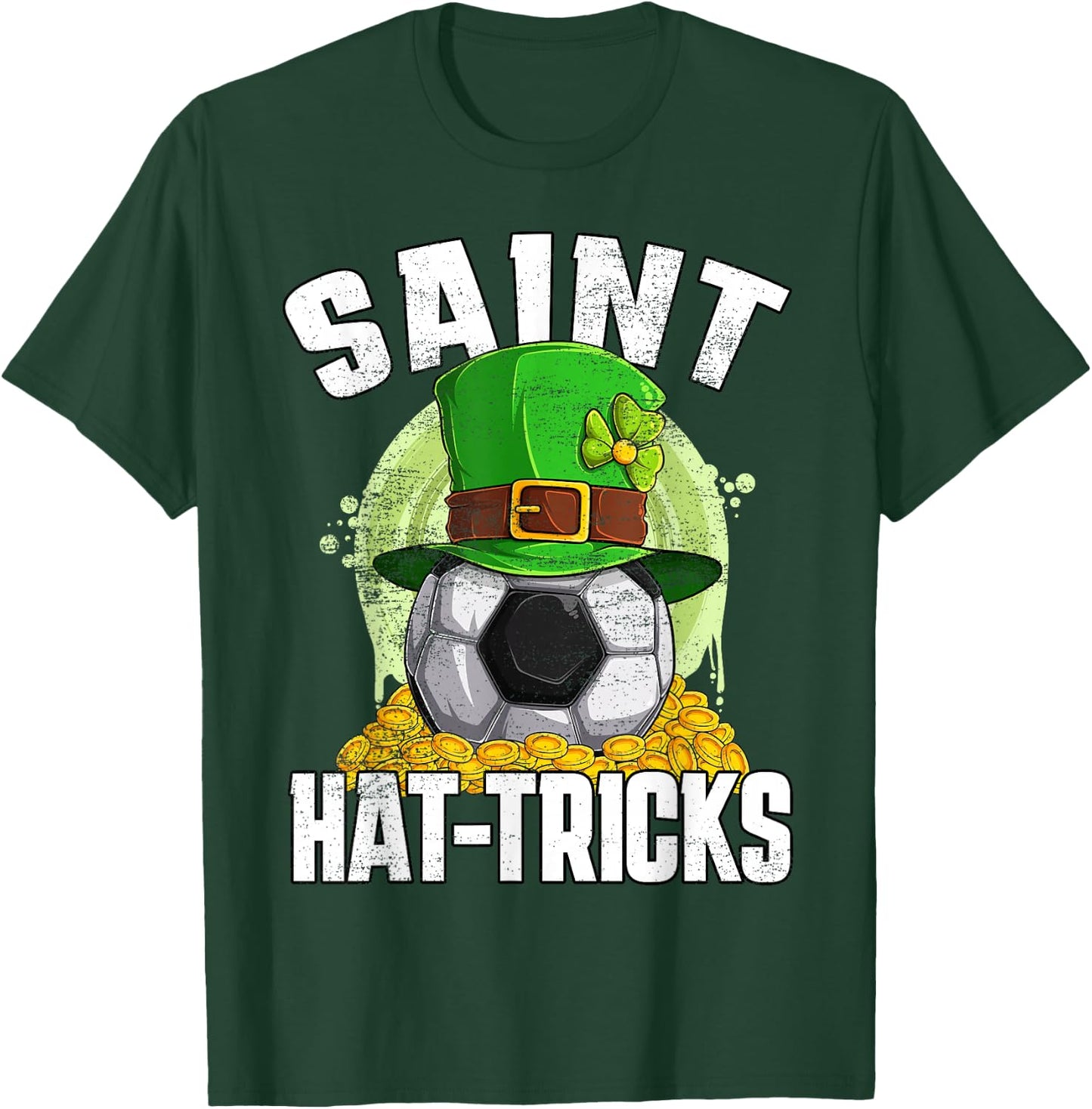 Soccer St. Patricks Day Soccer Player T-Shirt - T-Shirt | Forest
