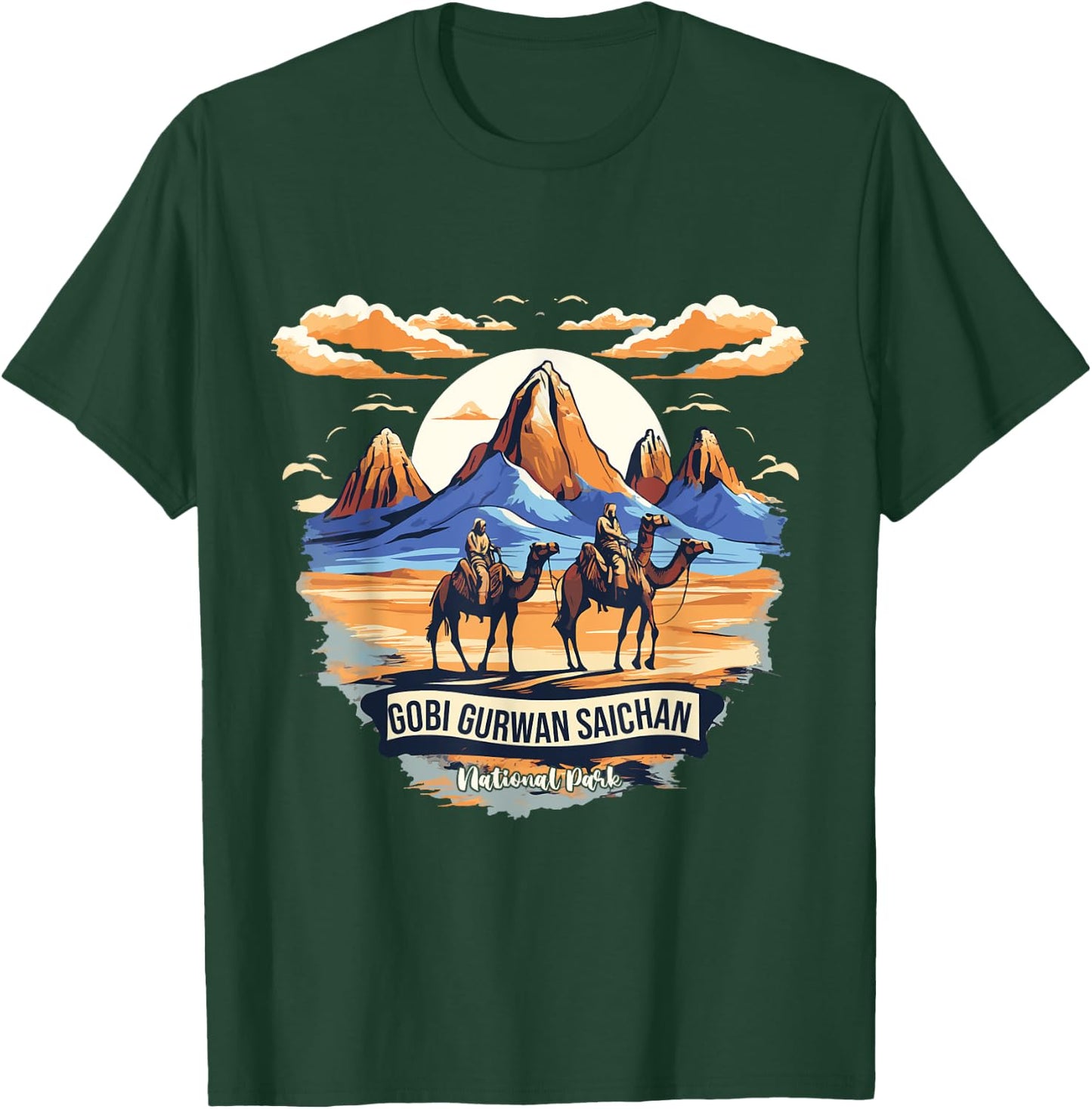 Gobi Gurvansaikhan Mongolia National Park Funny Camel T-Shirt - T-Shirt | Forest