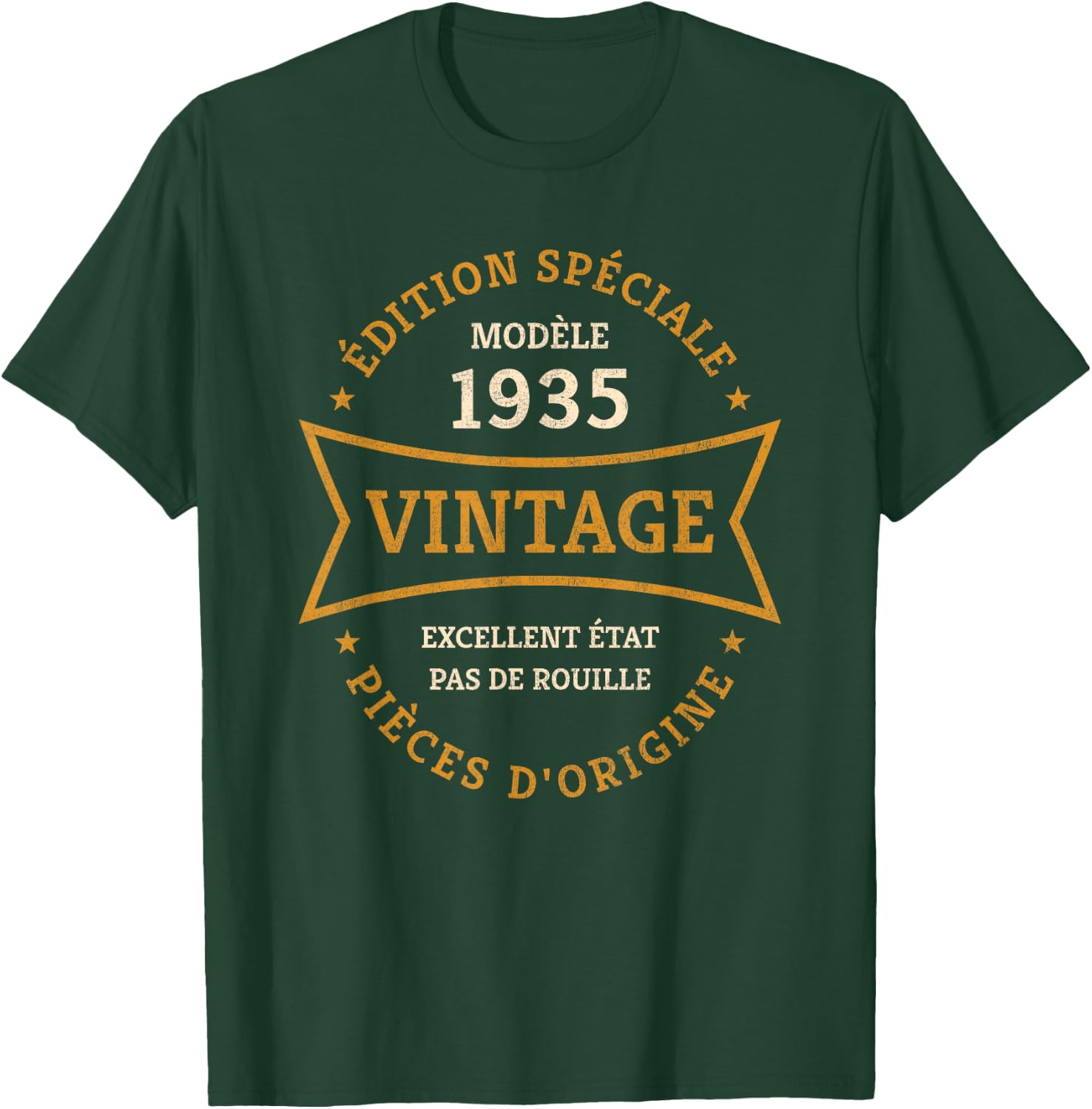 Vintage 90th Birthday Born in 1935 Vintage 90 Years Gift , Black, S T-Shirt - T-Shirt | Forest