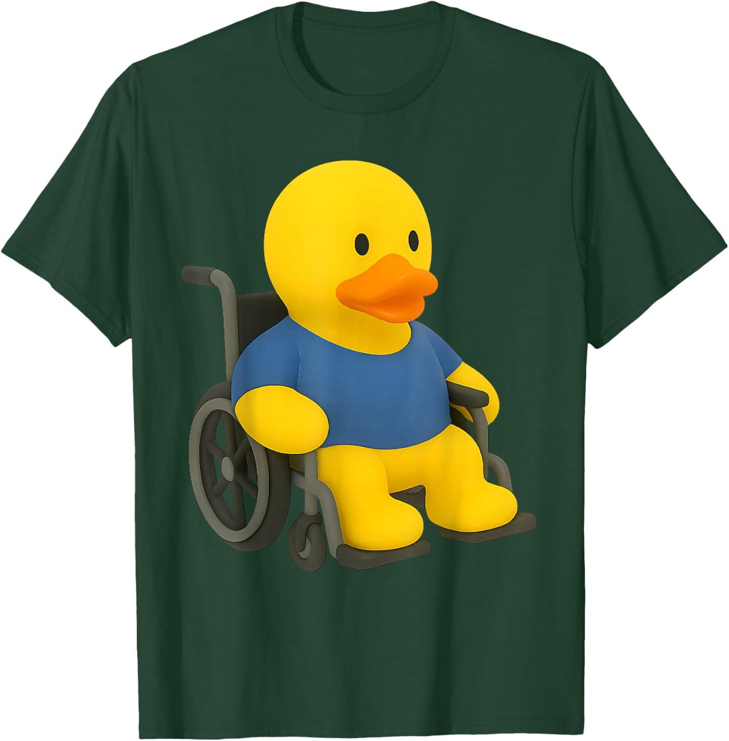 Rubber Duck in a Wheelchair T-Shirt - T-Shirt | Forest