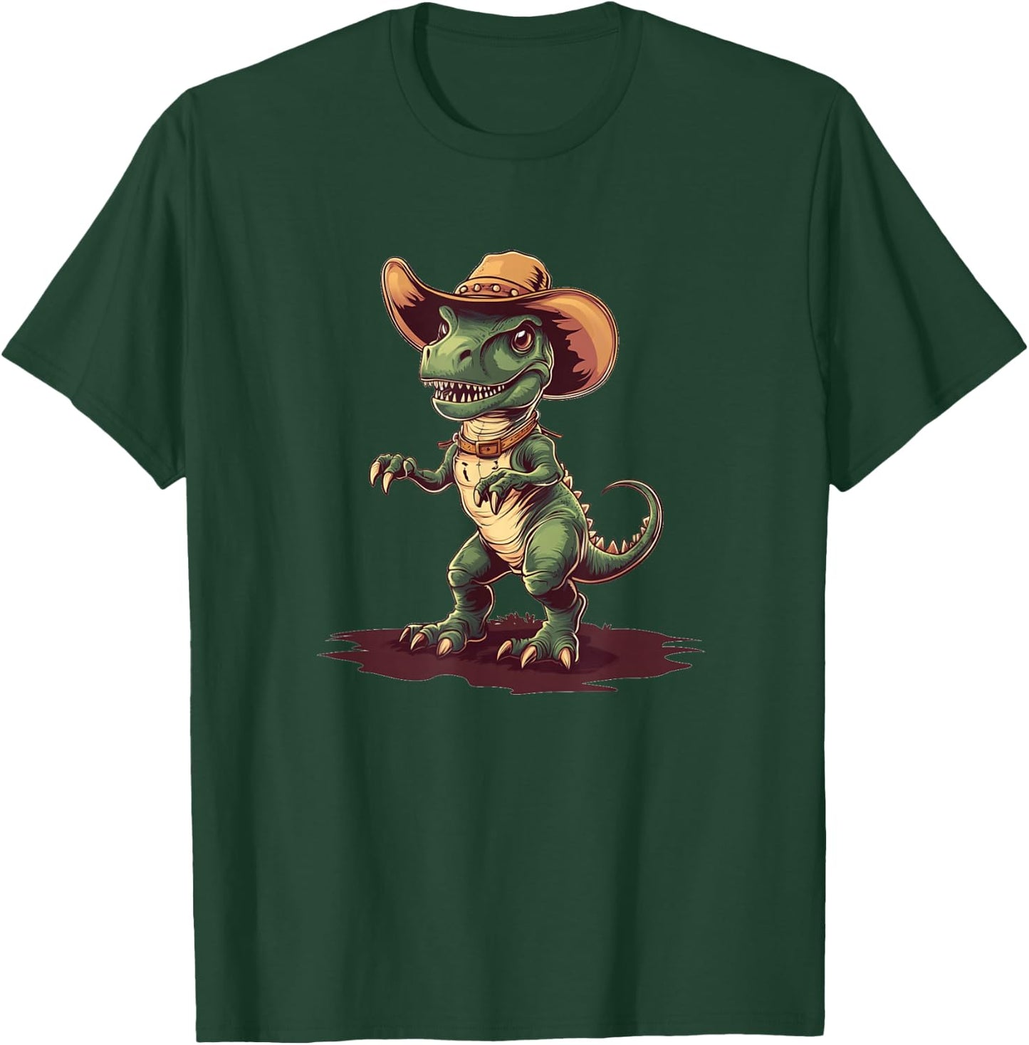 Nice Dinosaur Cowboy for Jurassic Ranch Lovers T-Shirt - T-Shirt | Forest