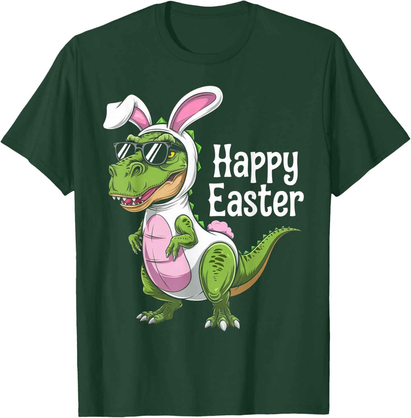 Dinosaur Easter Egg Hunt Bunny T-Shirt - T-Shirt | Forest
