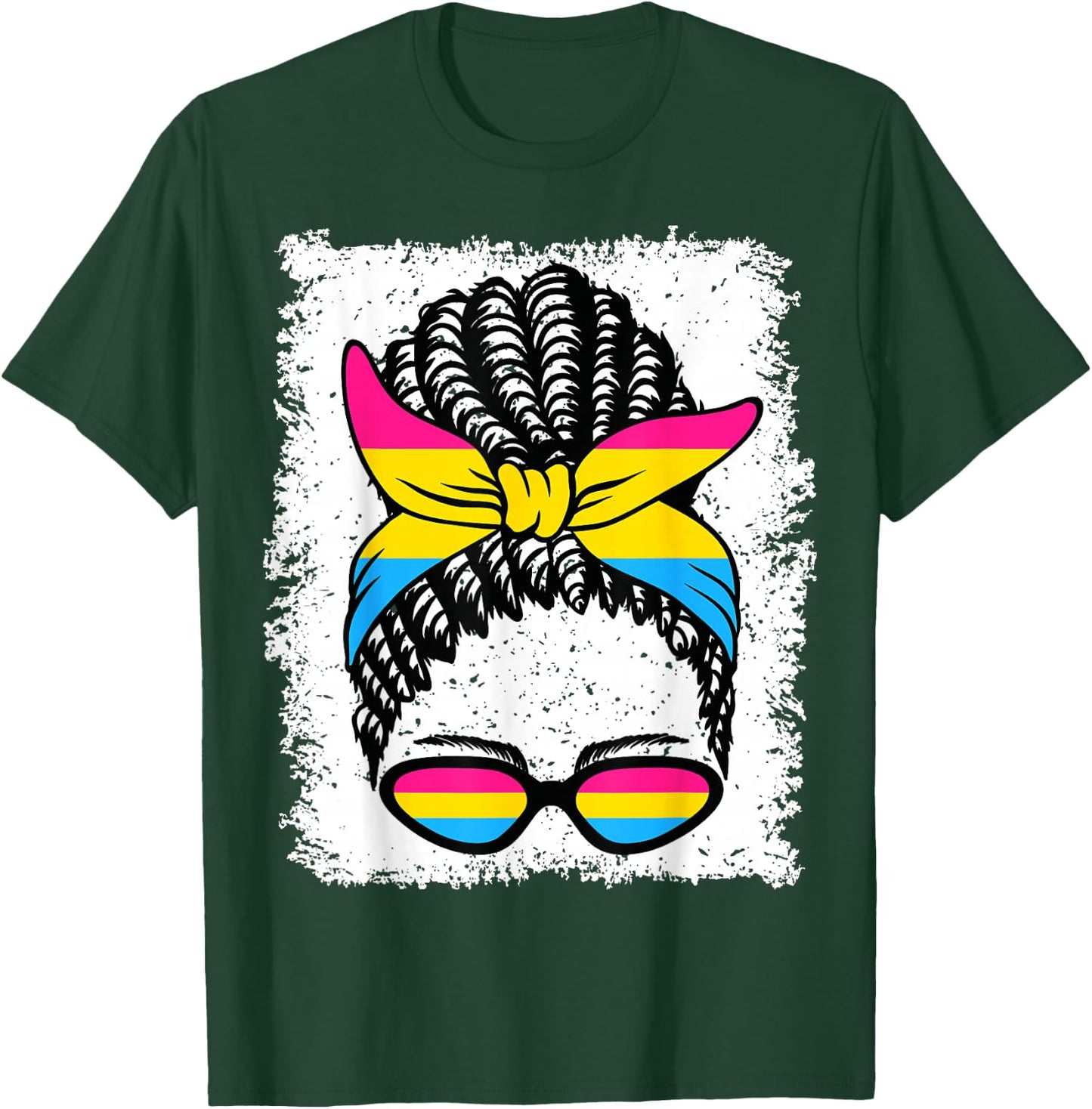 Pansexual Flag Black Girl T-Shirt - T-Shirt | Forest
