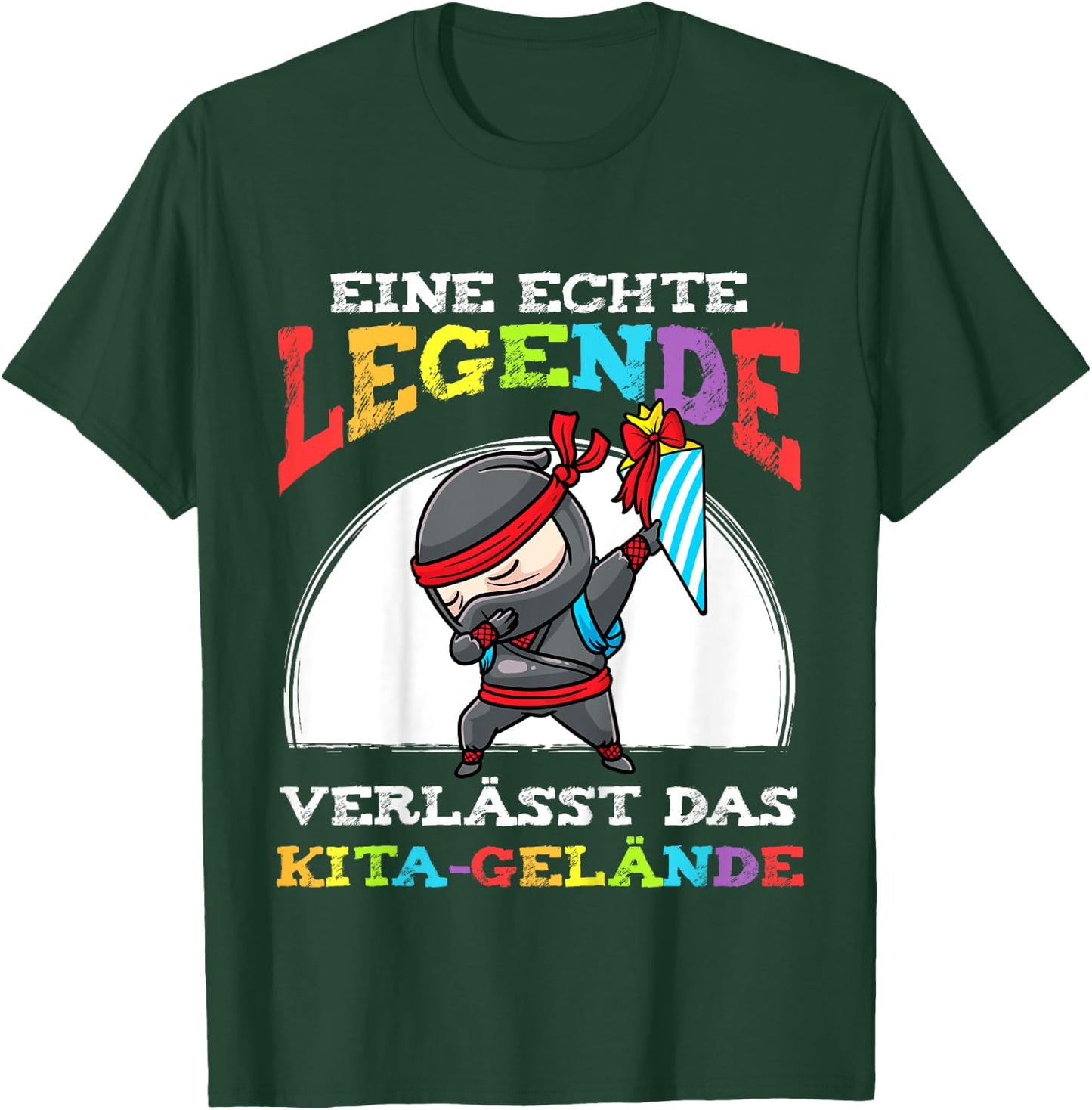 Einschulung Schulkind 2022 Schultüte Ninja Schulanfang T-Shirt - T-Shirt | Forest