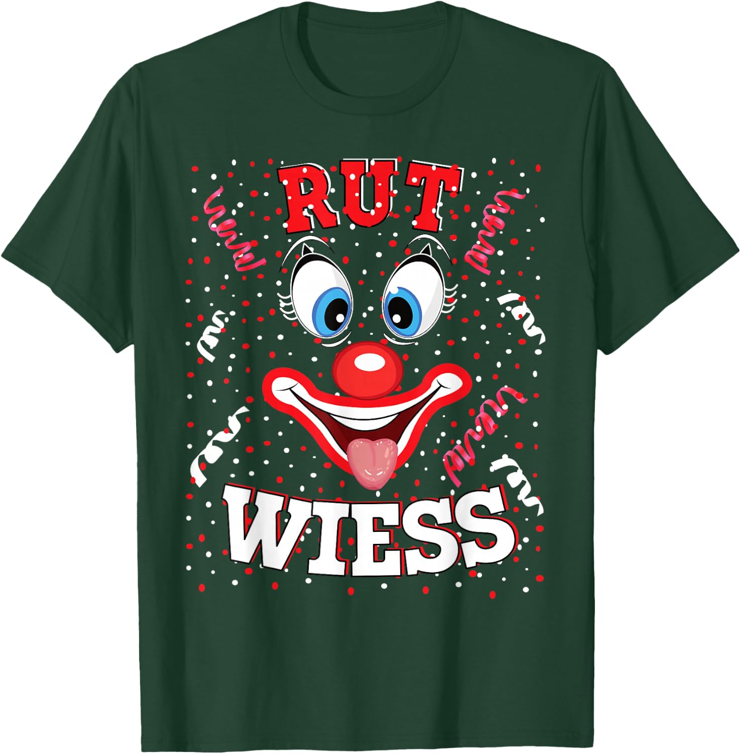 Köln Rut und Wiess Red White Carnival Kölsch Clown , black T-Shirt - T-Shirt | Forest