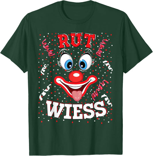Köln Rut und Wiess Red White Carnival Kölsch Clown , black T-Shirt - T-Shirt | Forest
