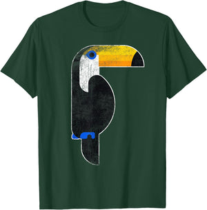 Toucan Costume Nose Mask T Shirt Gifts Tropical Bird T-Shirt - T-Shirt | Forest