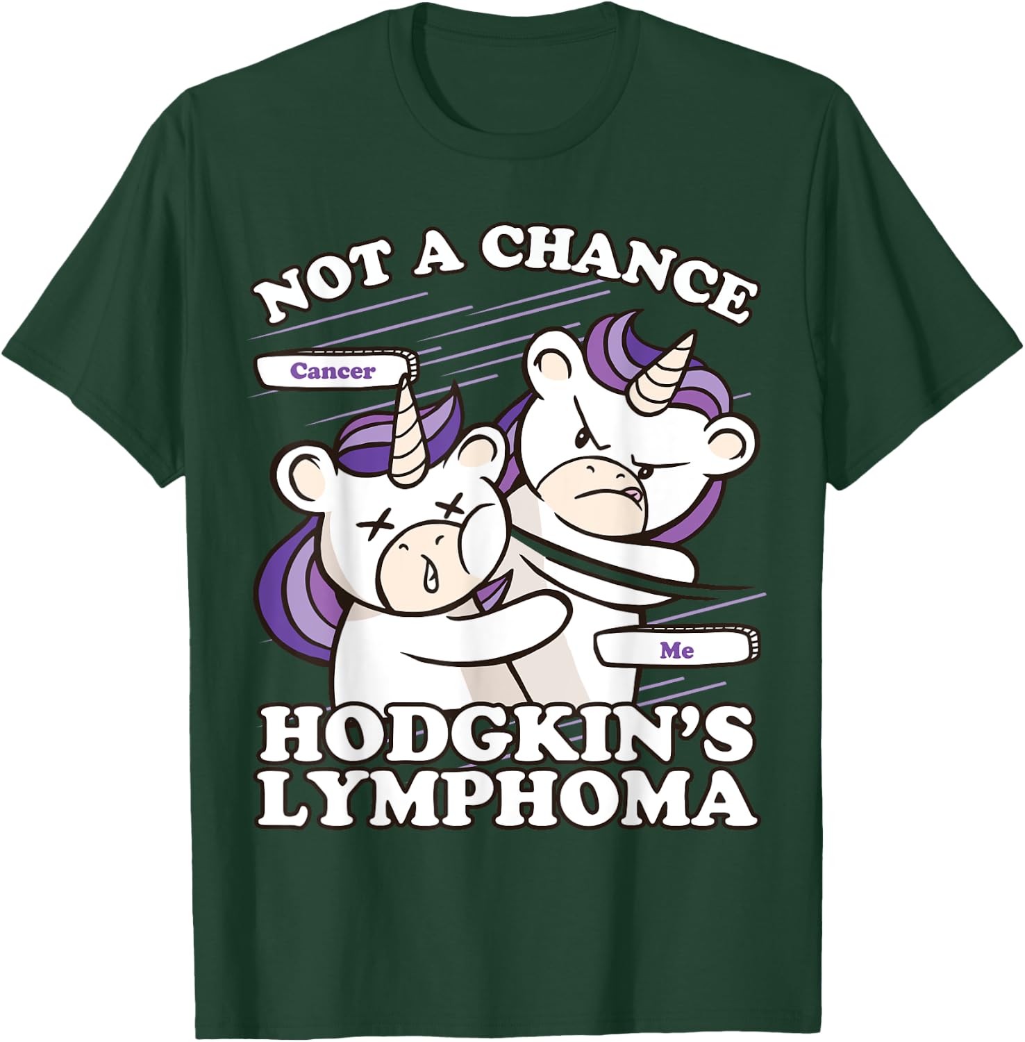 Hodgkins Lymphoma Awareness, Not A Chance Hodgkin's Lymphoma T-Shirt - T-Shirt | Forest