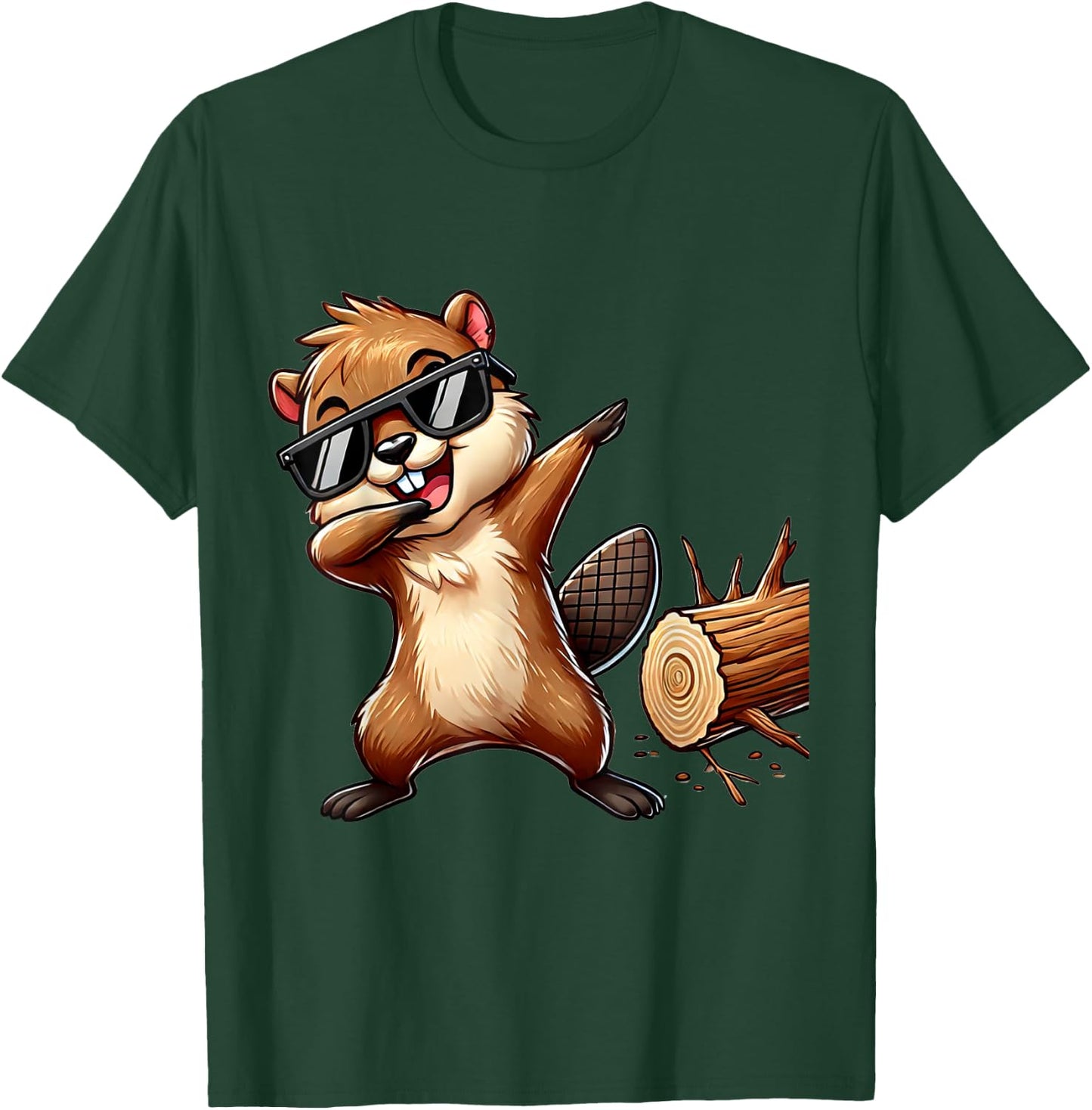 Dabbing Biber | Lustiger Biber Geschenk mit Bibermotiv Biber T-Shirt - T-Shirt | Forest