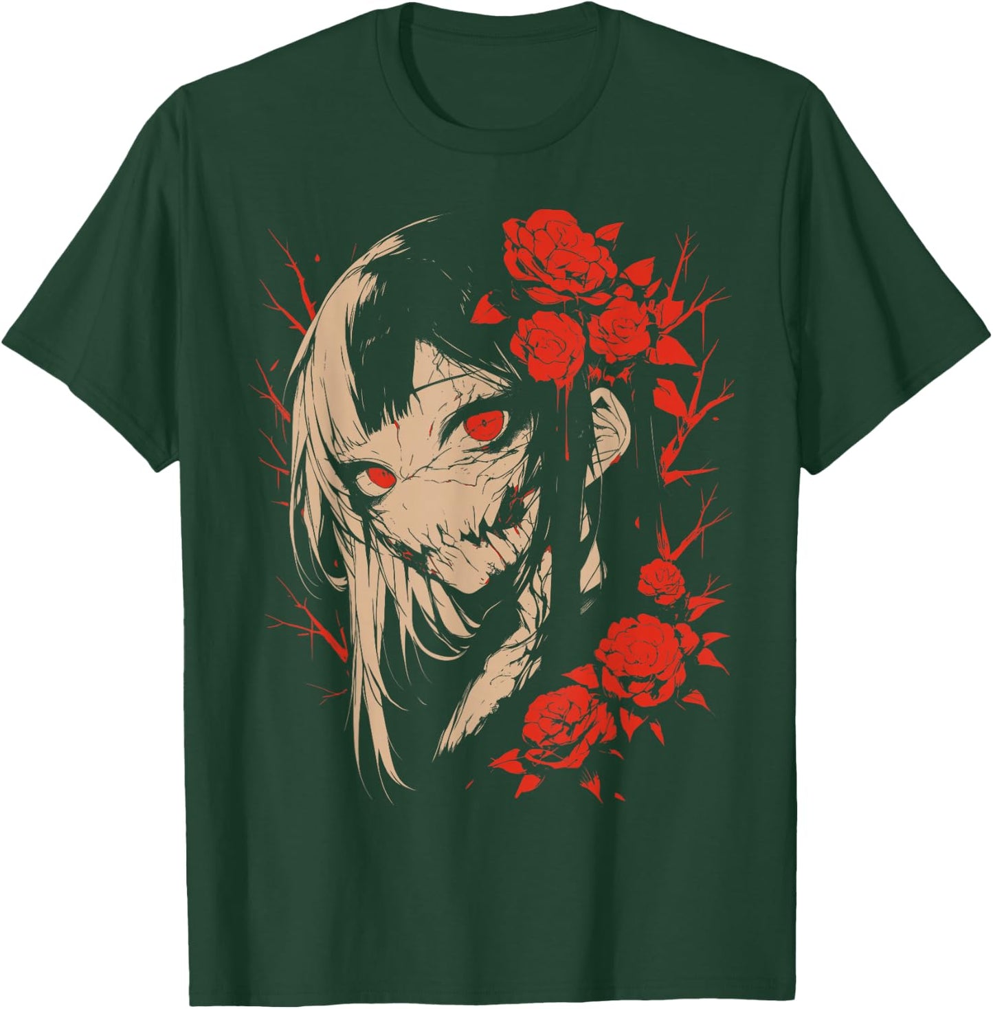 Horror Anime Manga | Japan Japanese Creepy Kawaii Goth T-Shirt - T-Shirt | Forest