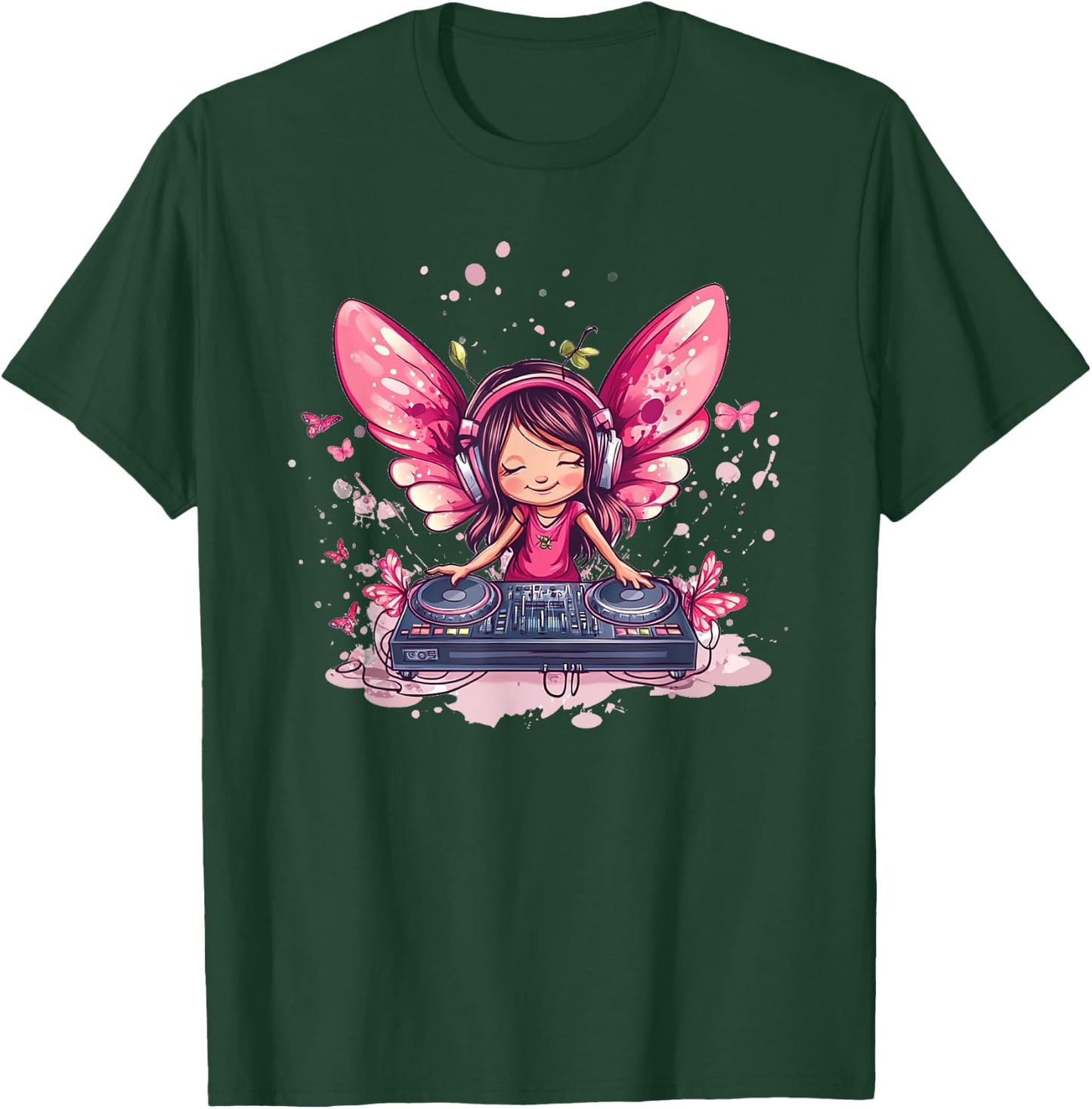 Dreamy Tunes avec costume Fairy DJ Emblem T-Shirt - T-Shirt | Forest