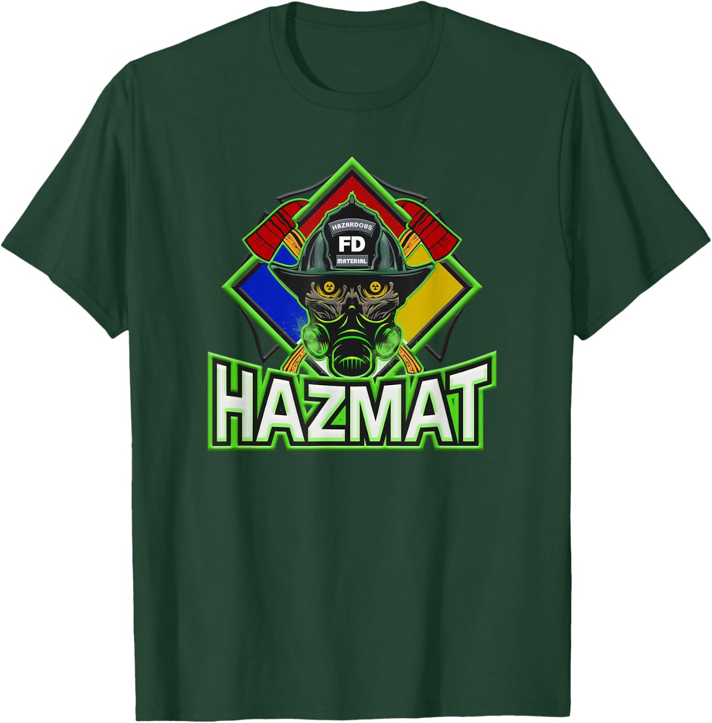 Hazmat Hazardous Material Firefighter Technician T-Shirt - T-Shirt | Forest