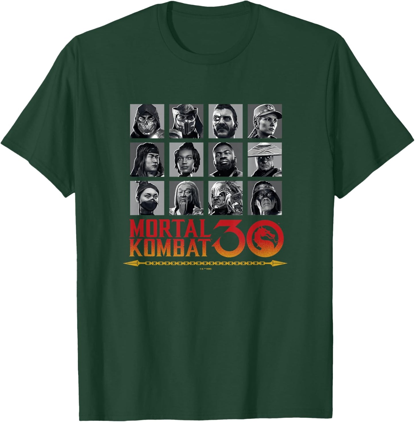 Mortal Kombat Klassic 30 Anniversary Fighters Group Shot T-Shirt - T-Shirt | Forest