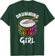 Drumming Girl Drums Leopard Marching Band Women Drummer T-Shirt - T-Shirt | Forest