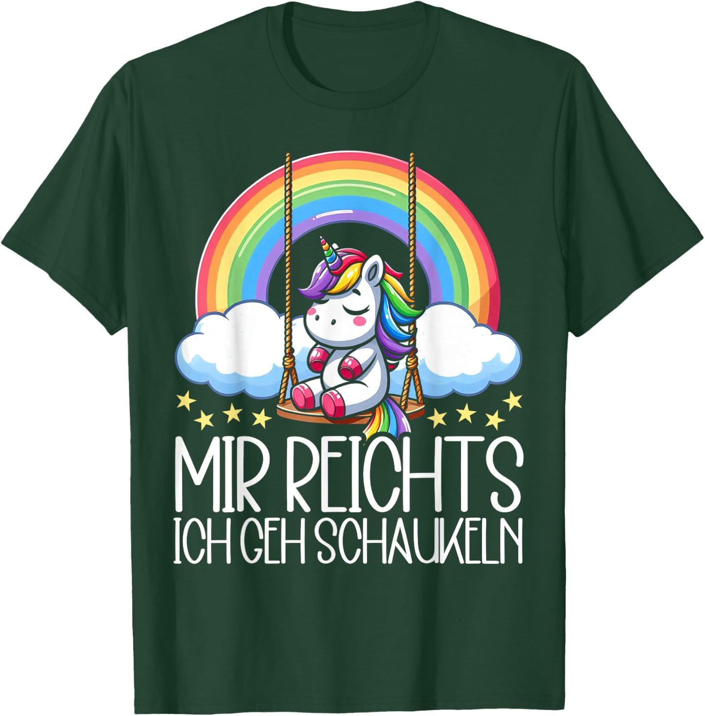 Mir Reichts Ich Geh Schaukeln Funny Unicorn Partner Look , black T-Shirt - T-Shirt | Forest