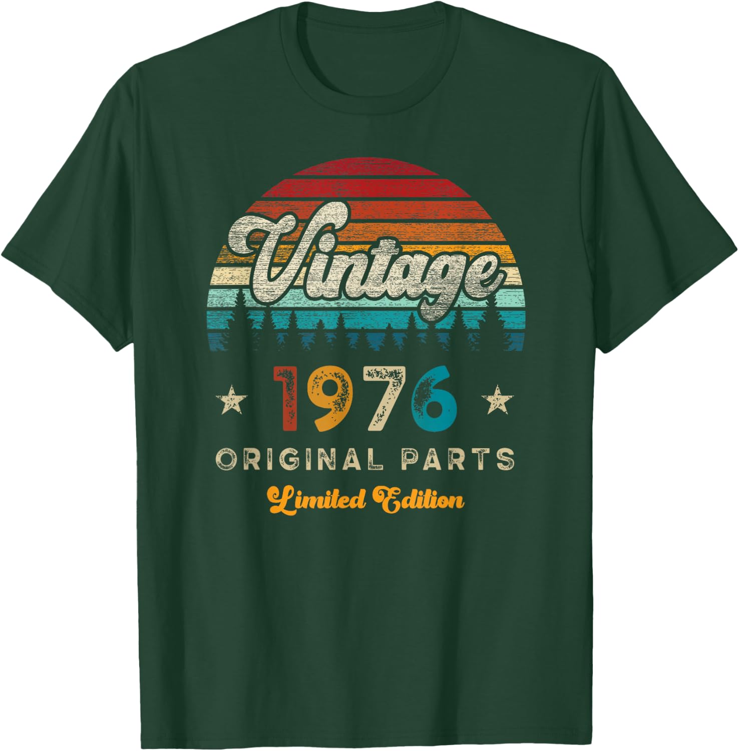 Vintage 1976 Birthday 49 Years Old Limited Edition T-Shirt - T-Shirt | Forest