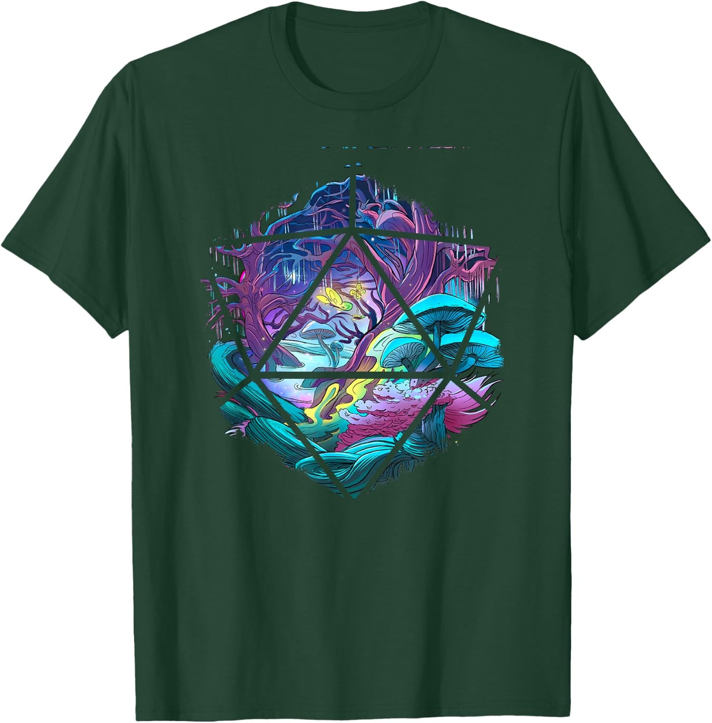 RPG Games Brettspiele Würfel Pen and Paper Fantasy Pilze T-Shirt - T-Shirt | Forest