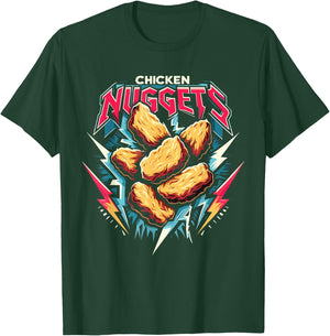 Chicken Nuggets Heavy Metal World Tour Hardcore Music T-Shirt - T-Shirt | Forest