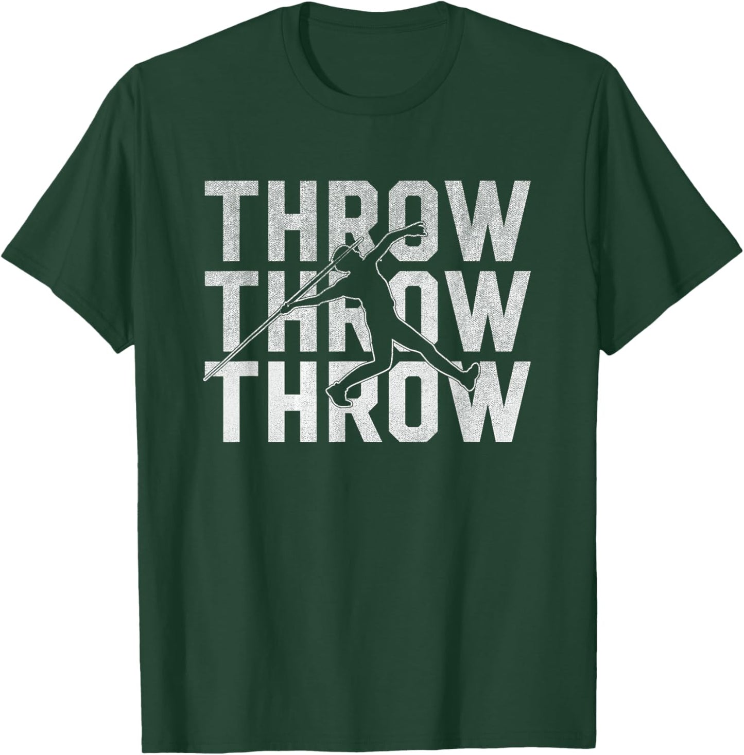 Javelin Throw Sports T Shirt Thrower Athlete Track T-Shirt - T-Shirt | Forest