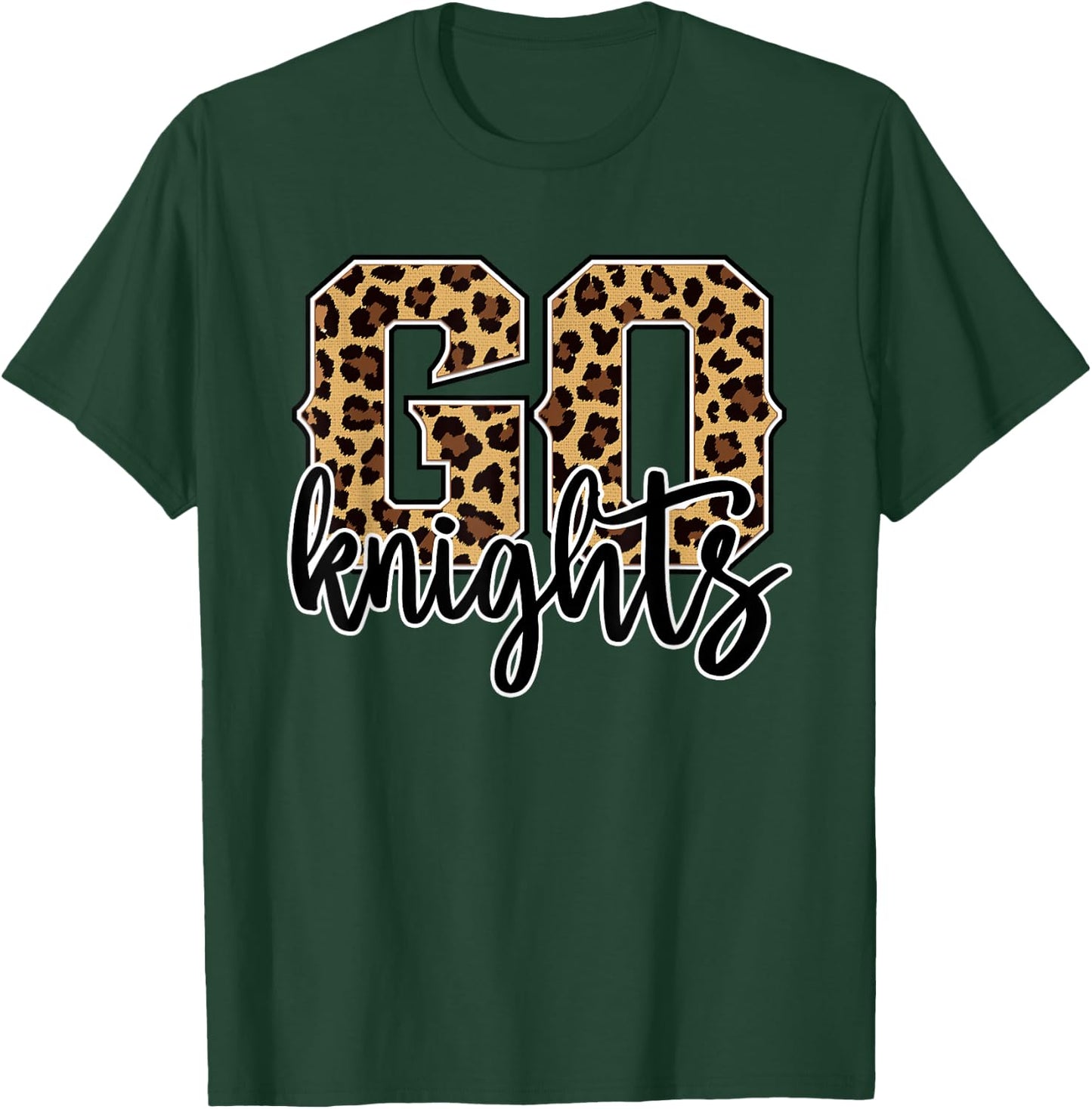 Knights Go Knights Leopard Print Cheetah Graphic T-Shirt - T-Shirt | Forest
