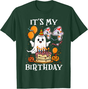 Boo It's My 44th Birthday Halloween Ghost 44 Years Old B-day T-Shirt - T-Shirt | Forest