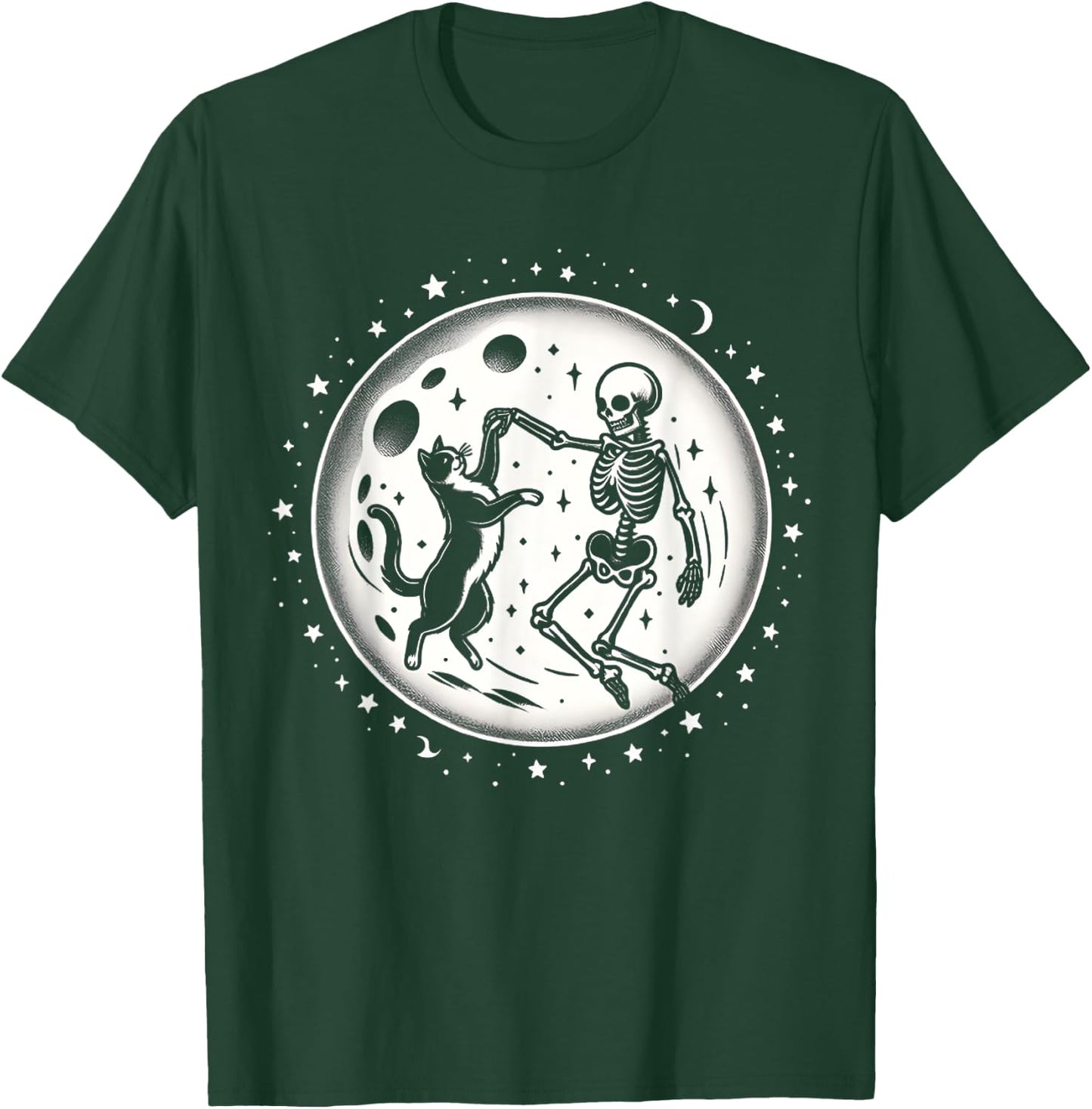Cat Skeleton Cute Cat Halloween Costumes Cat Skull Women Kid T-Shirt - T-Shirt | Forest