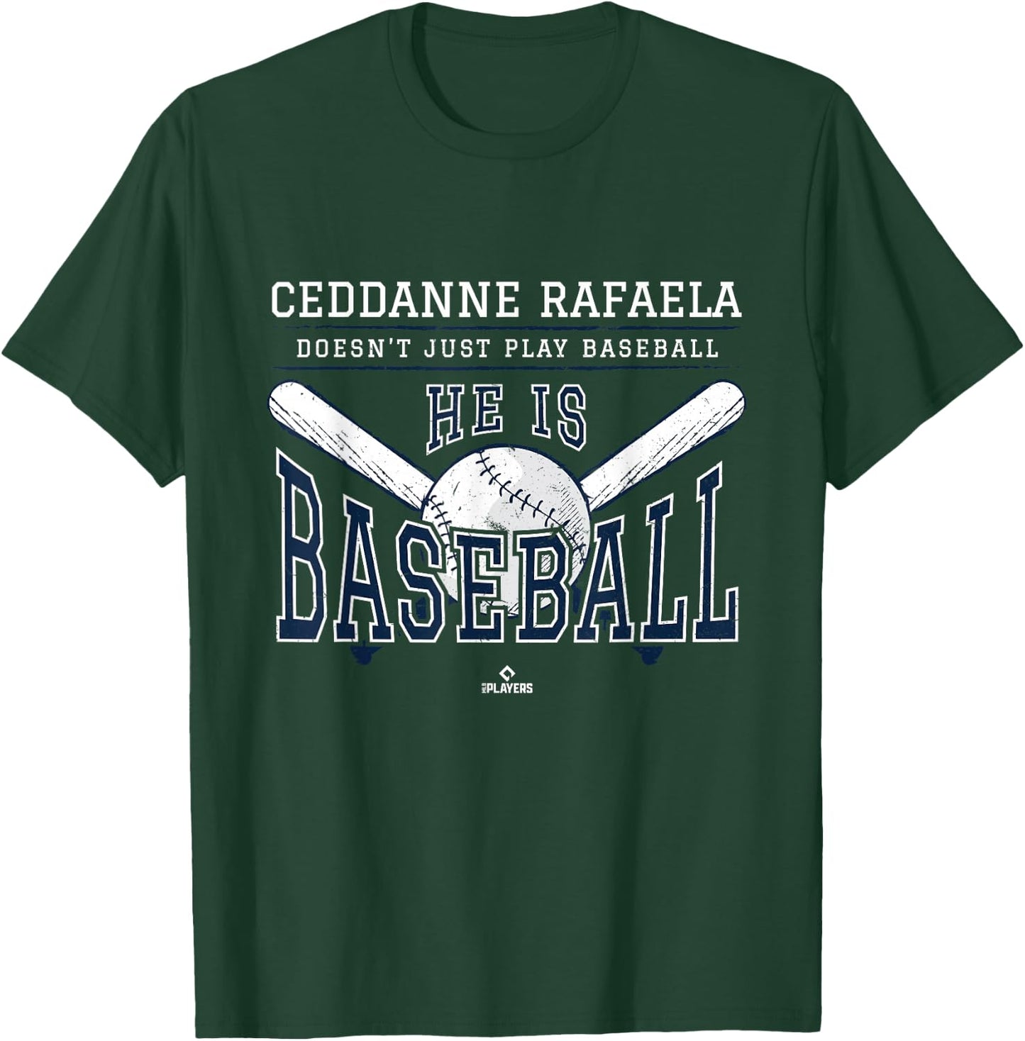 He is Baseball Ceddanne Rafaela Boston Baseball MLBPA T-Shirt - T-Shirt | Forest