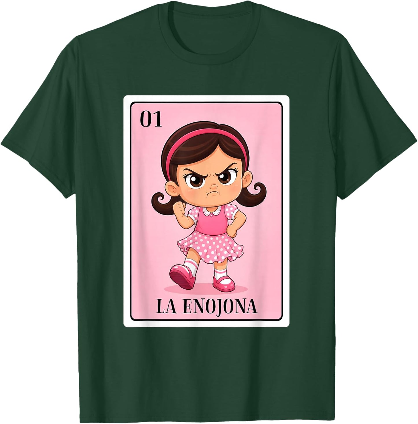 Latina La Enojona Angry Girl Chicana Mexican Bingo Card T-Shirt - T-Shirt | Forest