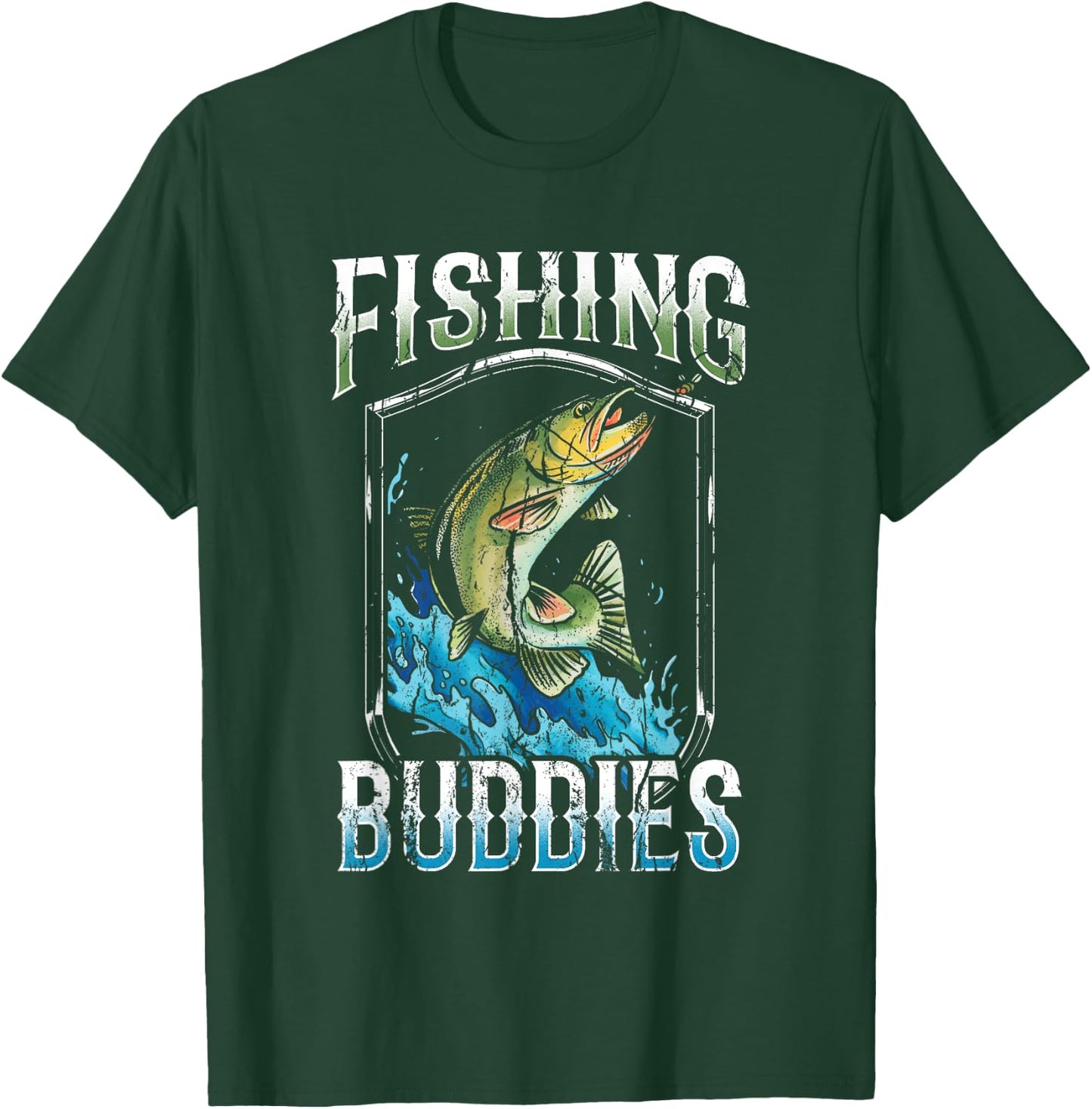 Fishing Buddies Fisher Buddy Fisherman T-Shirt - T-Shirt | Forest