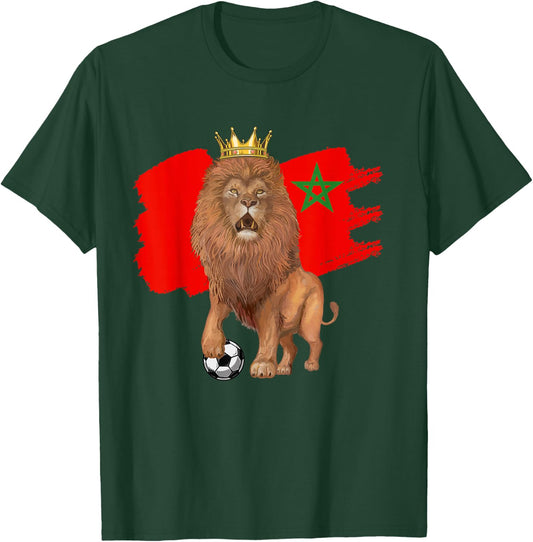 Vintage Morocco Flag Pride Support Moroccan T-Shirt - T-Shirt | Forest