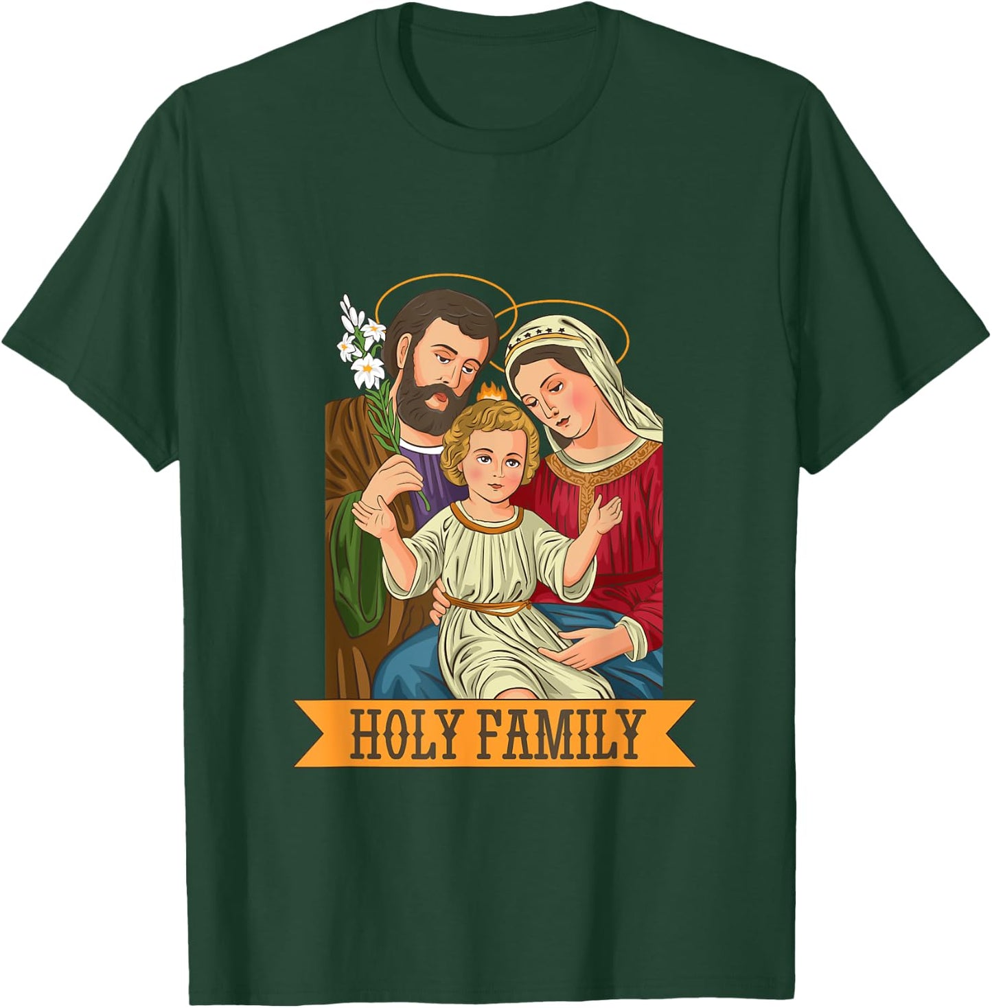 Jesus, Virgin Mary and St Joseph T-Shirt - T-Shirt | Forest