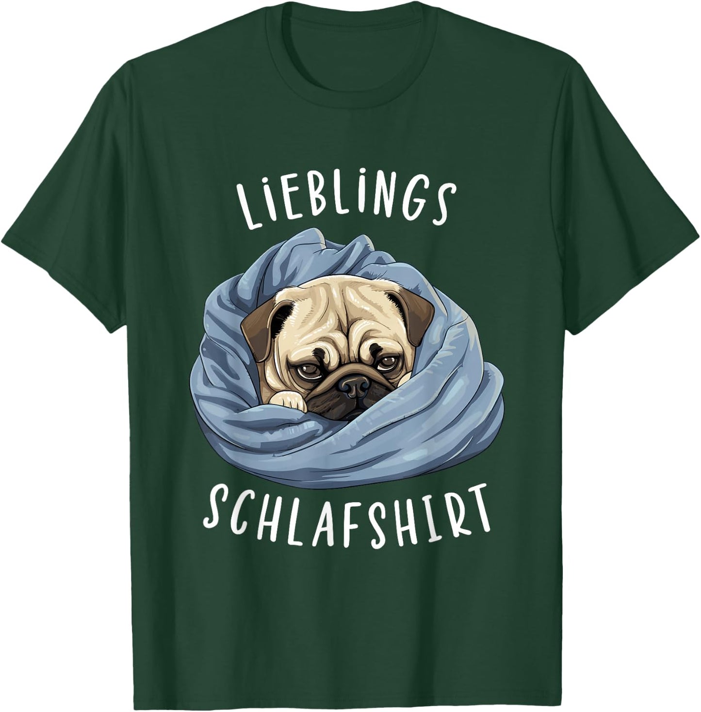 Hund Offizielles Lieblings Schlafshirt Mops T-Shirt - T-Shirt | Forest