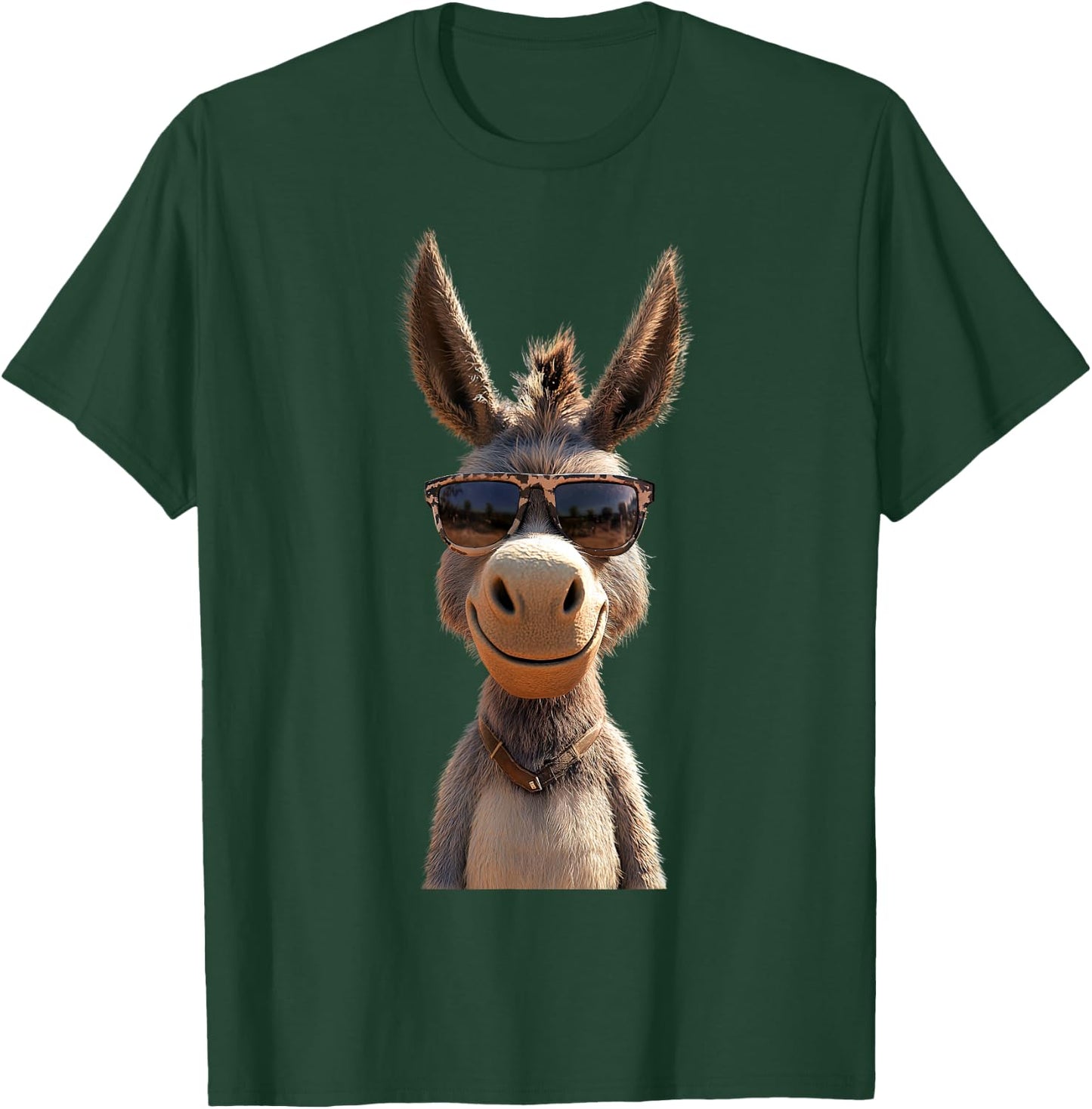 Donkey with Sunglasses Donkey Riding Cute Donkey T-Shirt - T-Shirt | Forest