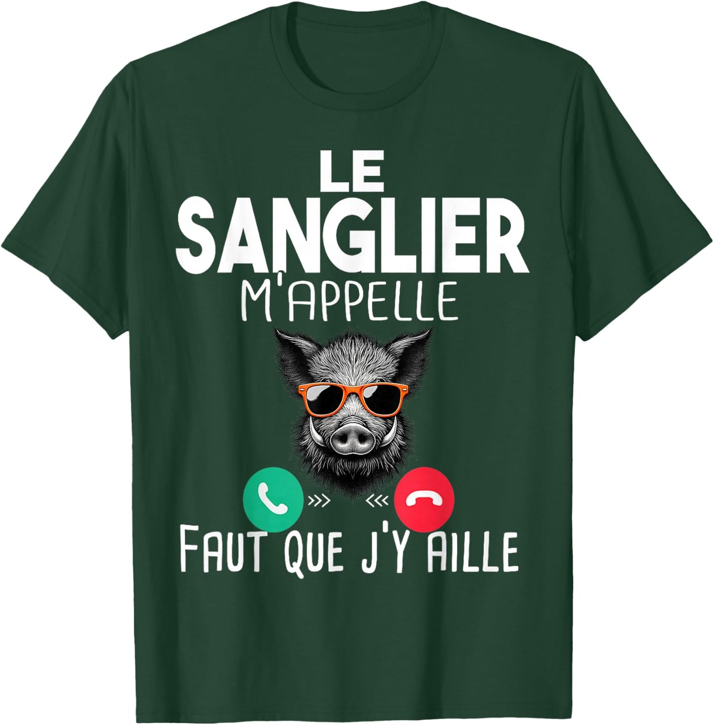 Boar Hunter Hunting Man Gift Humour Rifle Call T-Shirt - T-Shirt | Forest