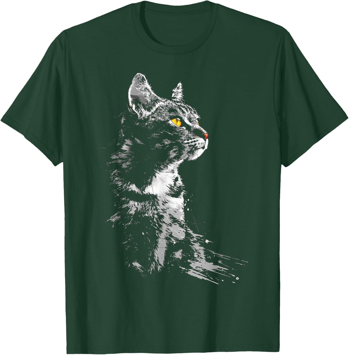 C@tLav Katzen-Grafik , , Schwarz, S, Kurzarm, Klassisch, Katzenmotiv, Katzenliebhaber, alle Altersgruppen T-Shirt - T-Shirt | Forest