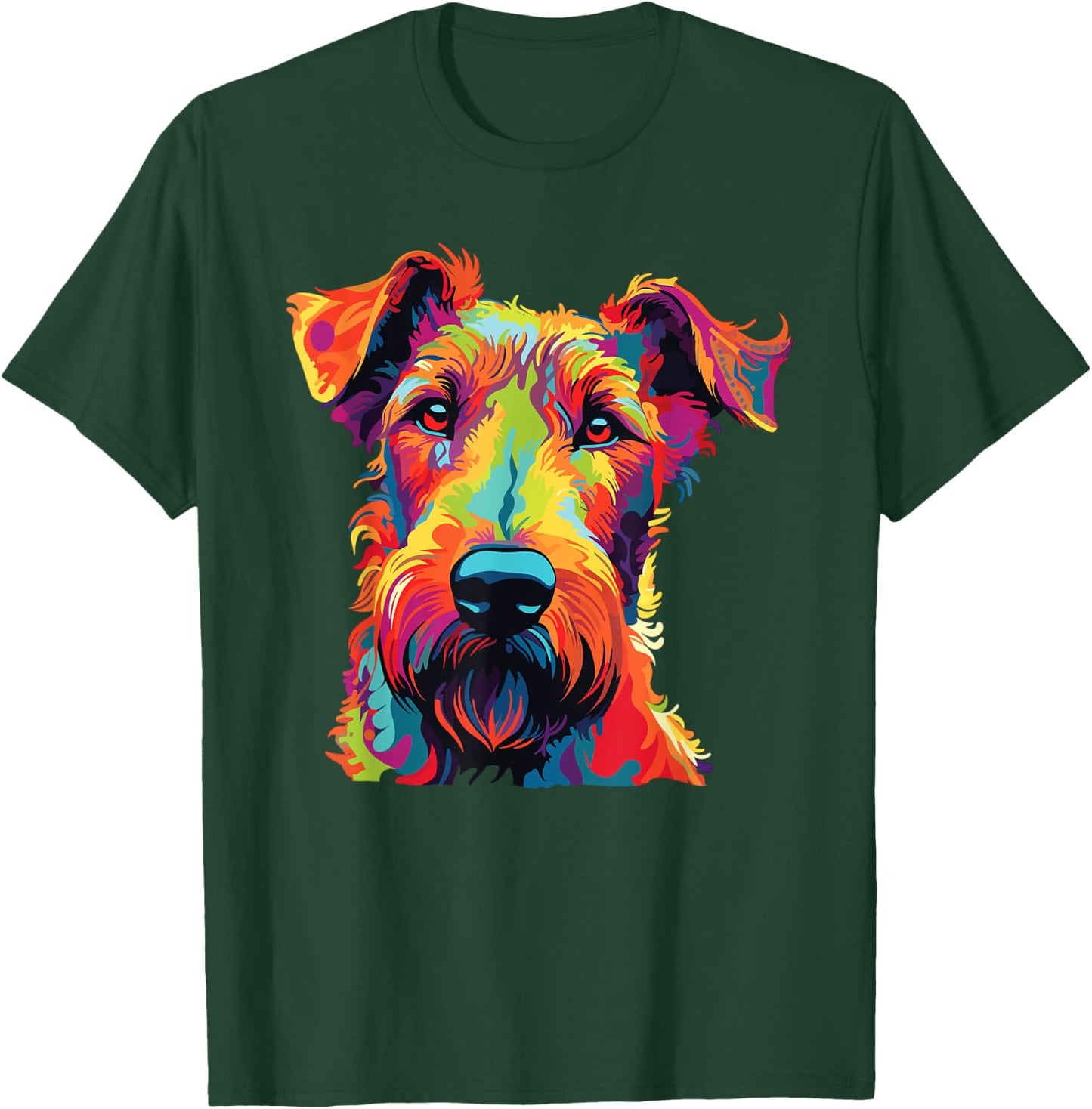 Watercolor Colorful Irish Terrier Dog Men Women Kids T-Shirt - T-Shirt | Forest